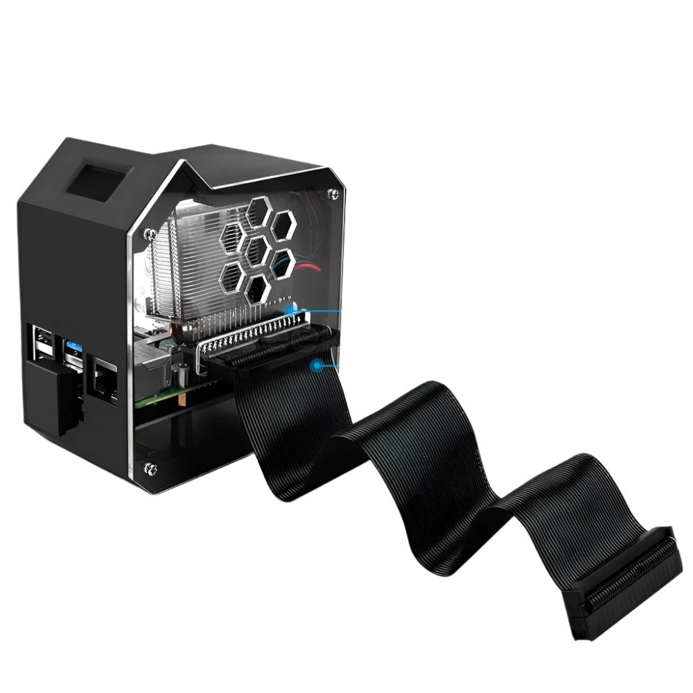 ABS Mini Tower Enlosure Case RGB Programmable Fan - TKINGS