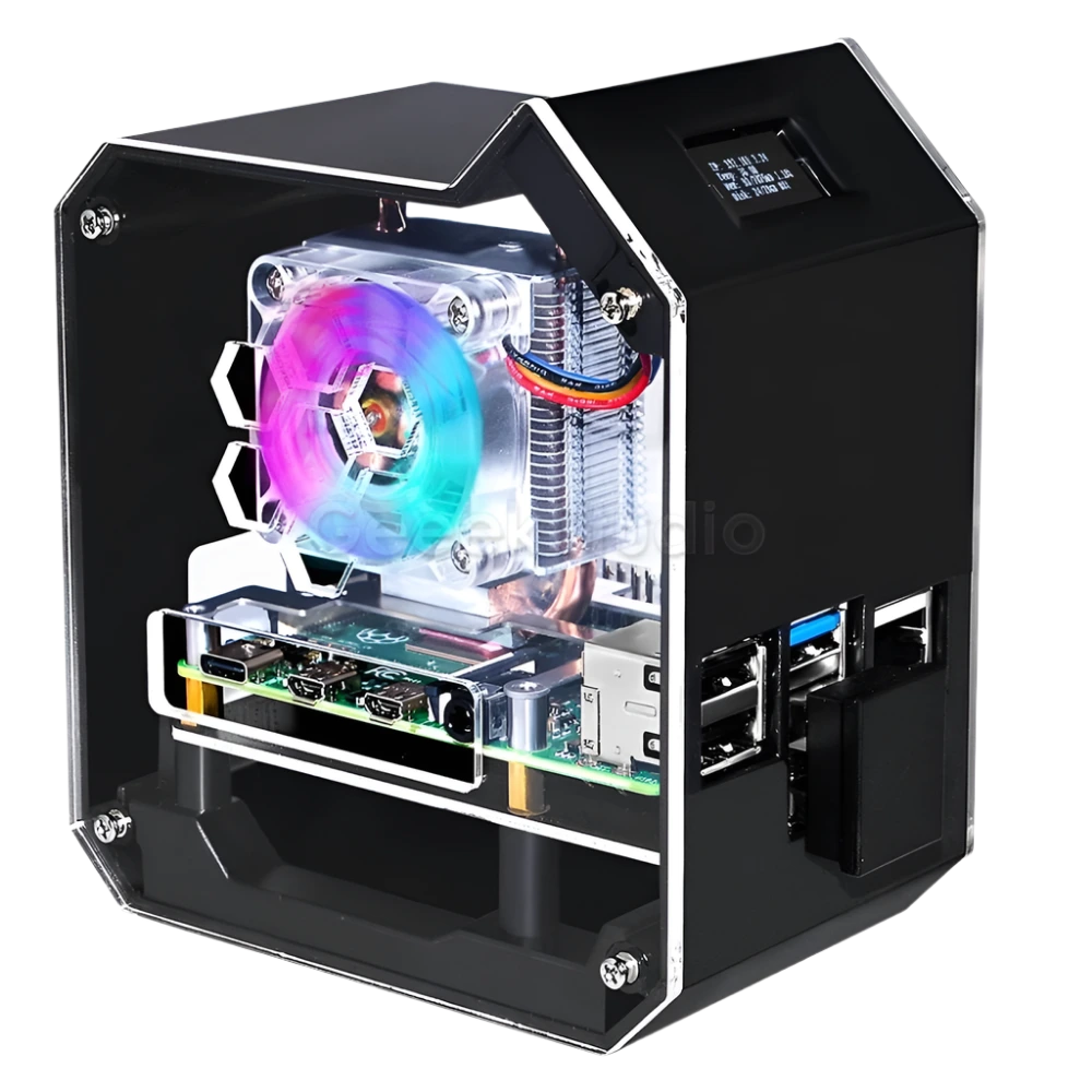 ABS Mini Tower Enlosure Case RGB Programmable Fan - TKINGS