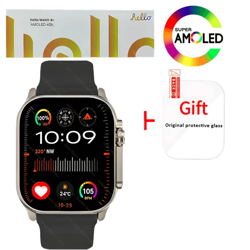 Hello Watch 4 Plus Ultra 2 Smartwatch 49mm 4G ROM NFC GPT - TKINGS