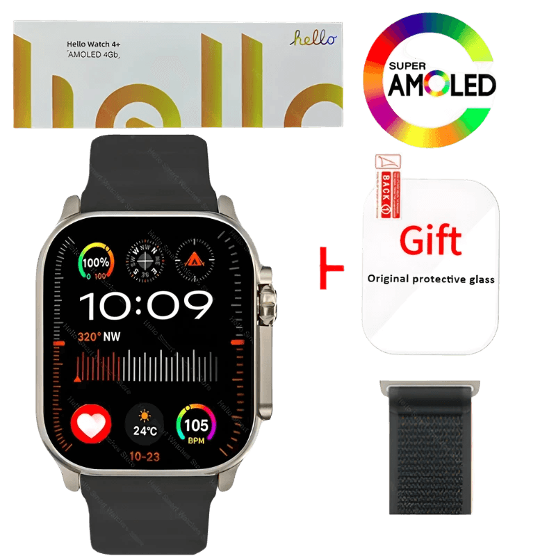 Hello Watch 4 Plus Ultra 2 Smartwatch 49mm 4G ROM NFC GPT - TKINGS