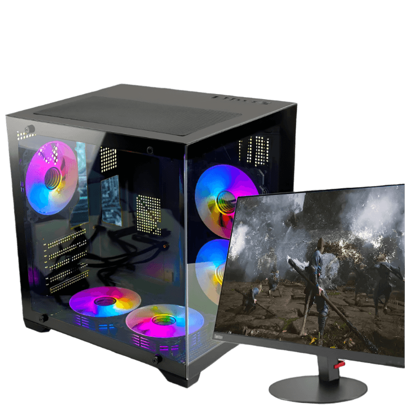 Computer Cases & Towers case pc Gaming White Micro ATX - TKINGS