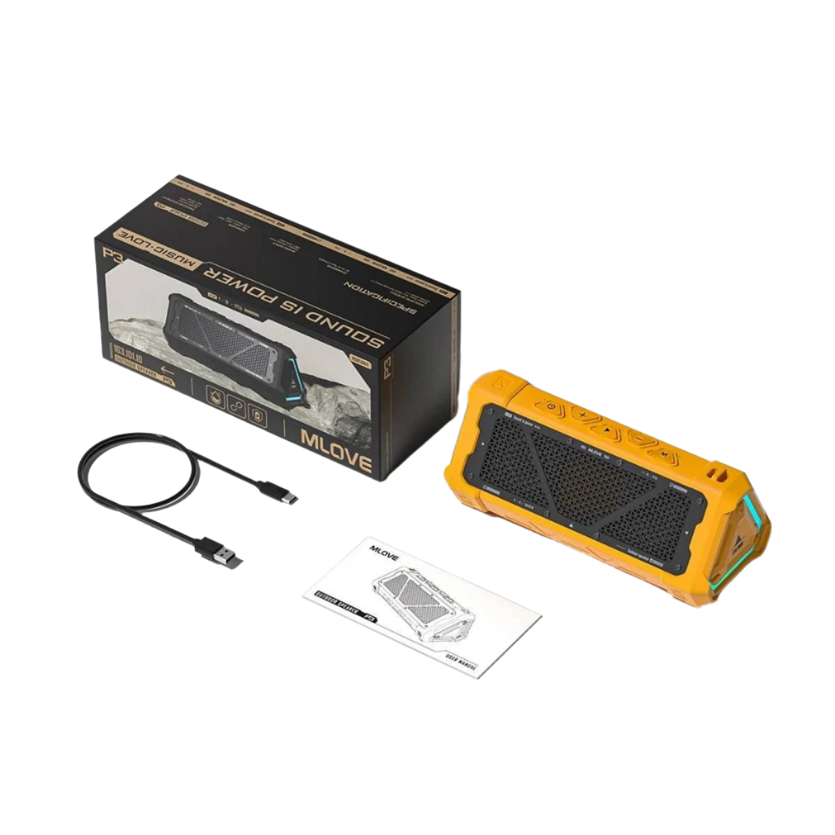 MLOVE P3 Outdoor Bluetooth Speaker, 40W Output Power - TKINGS