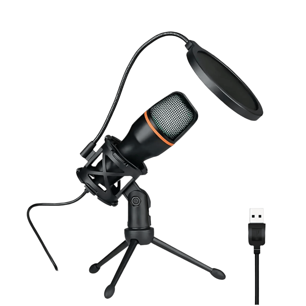 Professional Condenser Microphone RGB Lighting & Tripod Stand - TKINGS