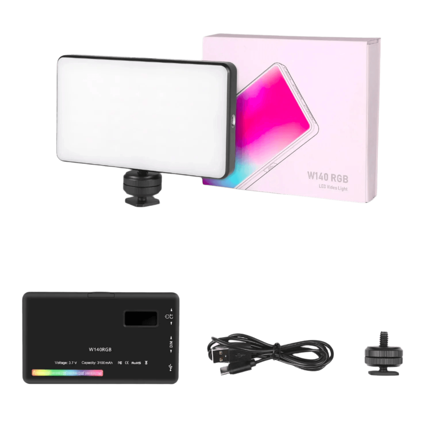 RGB Video Light 2500-9000K LED Camera Light 3100mAh - TKINGS