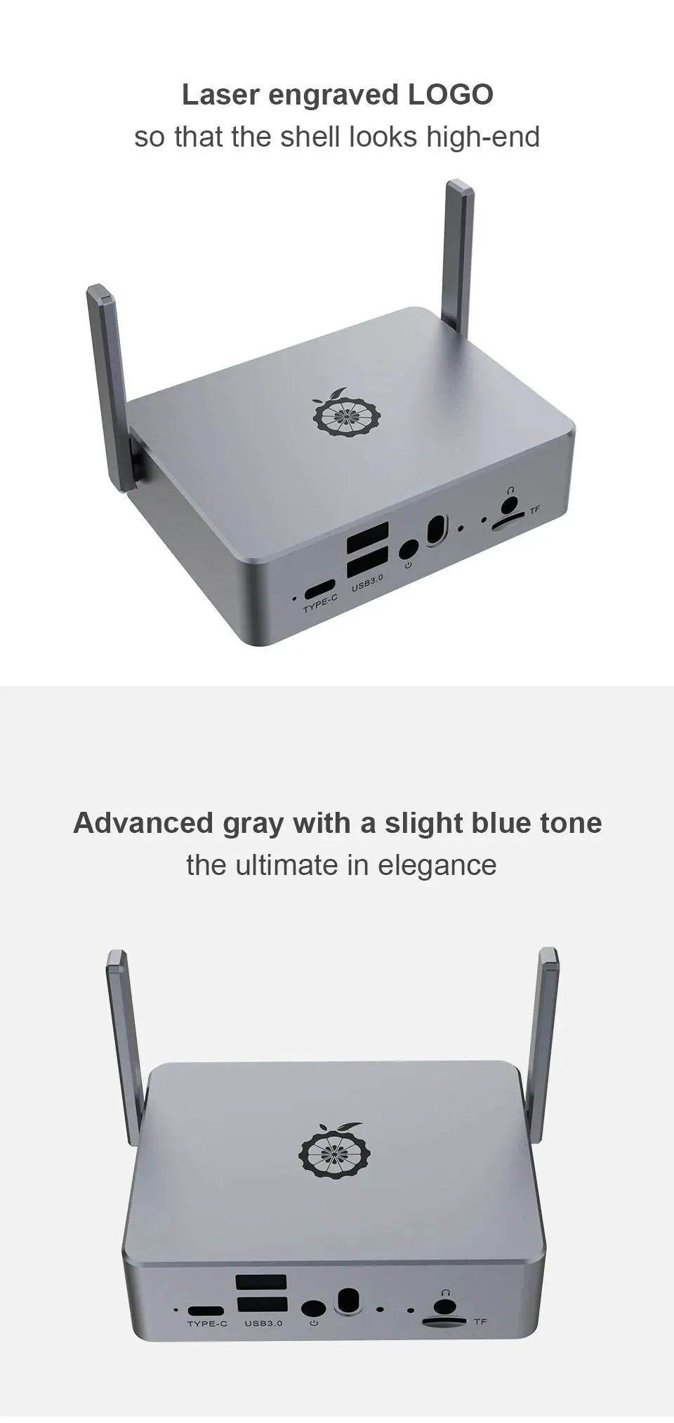Orange Pi 5 Plus Aluminum Case Metal Shell Passive Cooling - TKINGS