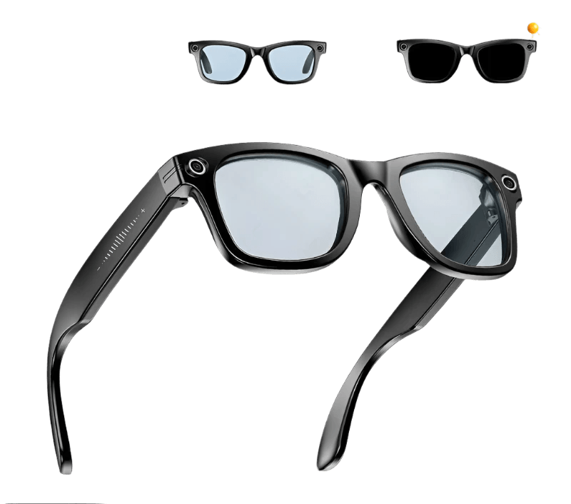 AI Smart Glasses with 8MP Camera Video Recording 100+ Languages Translation - TKINGS
