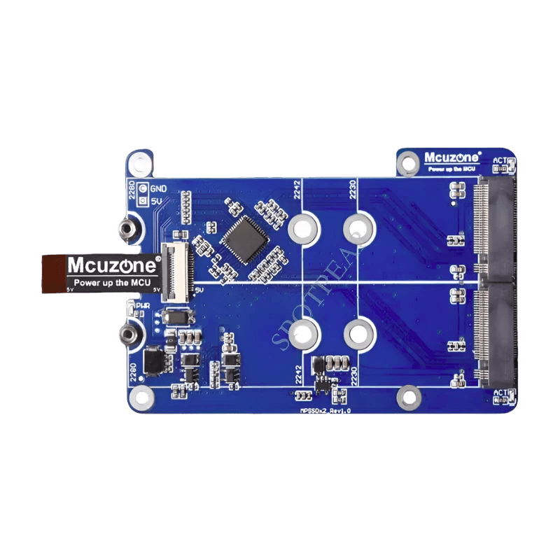 Raspberry Pi 5 PCIe to M.2 NVMe Dual SSD Adapter MPS2280D - TKINGS