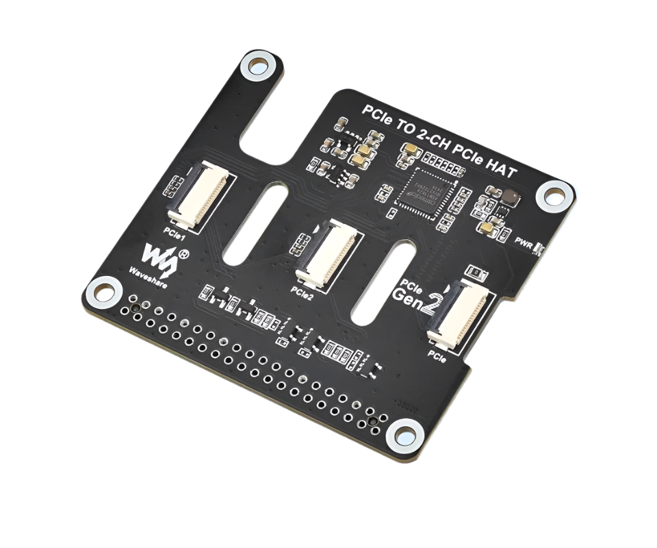 Raspberry Pi 5 PCIe to 2-CH PCIe FFC Dual PCIe HAT Board RPi5 Double - TKINGS