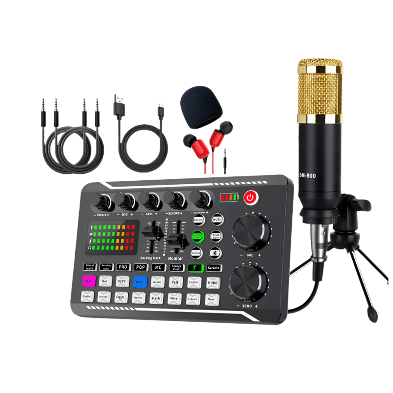 DJ Equipment Microphone Sound Card Console Studio Kit - TKINGS