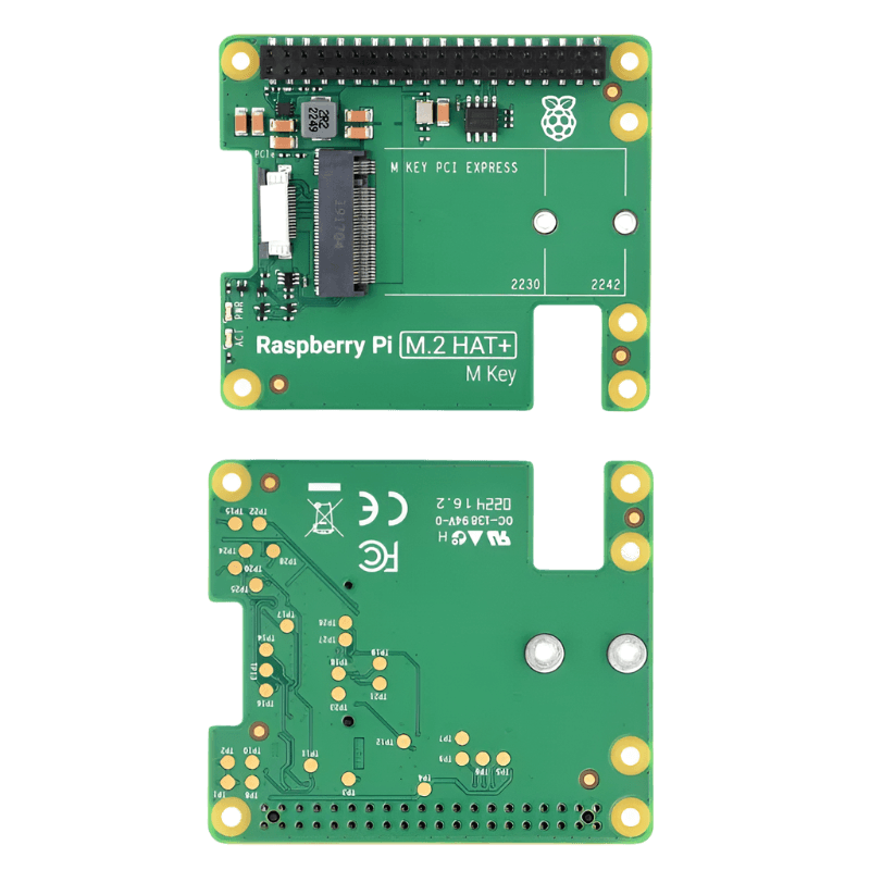 Official Raspberry Pi 5 M.2 HAT+ Gen2 Gen3 NVME M.2 SSD 2230/2242 - TKINGS