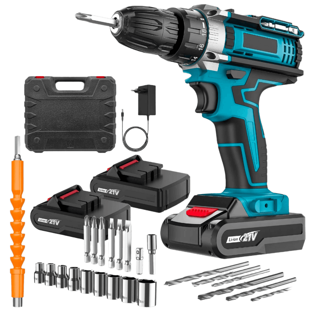 Cordless Impact Screwdriver Handheld Drill Power Tool 32 Torque - TKINGS