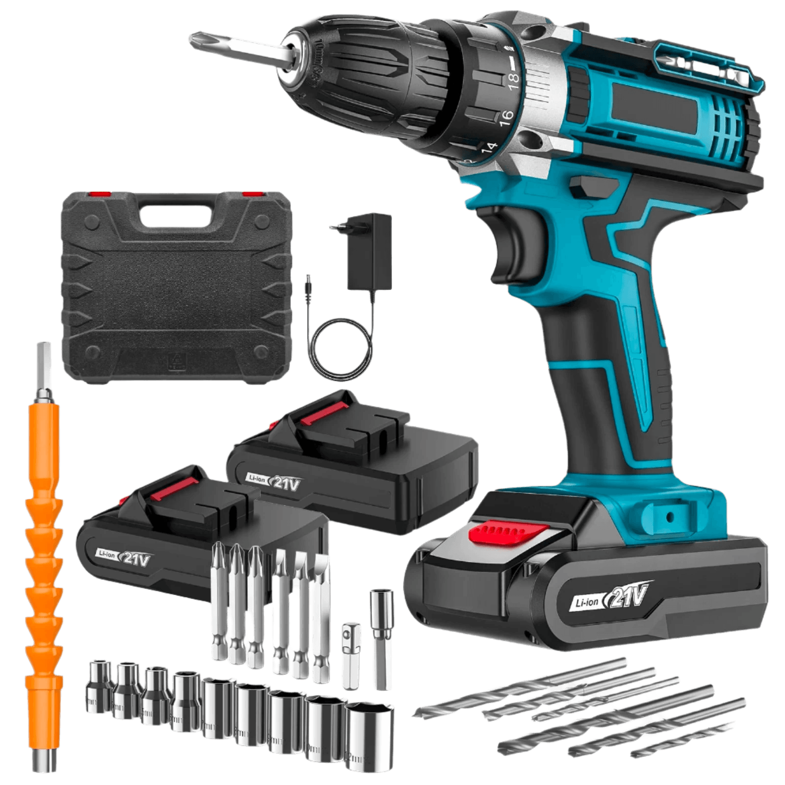 Cordless Impact Screwdriver Handheld Drill Power Tool 32 Torque - TKINGS