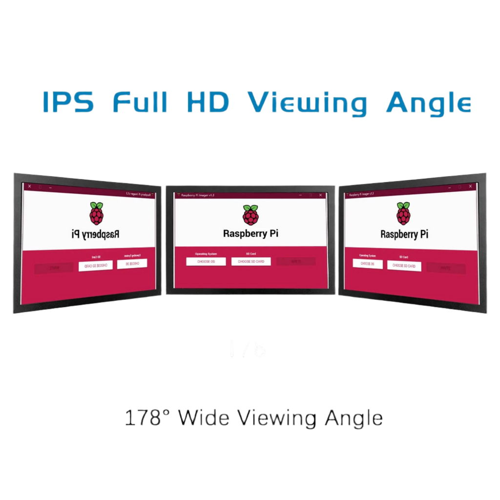 Raspberry Pi 7 Inch NONTouch Screen IPS 1024x600 HD LCD HDMI - TKINGS