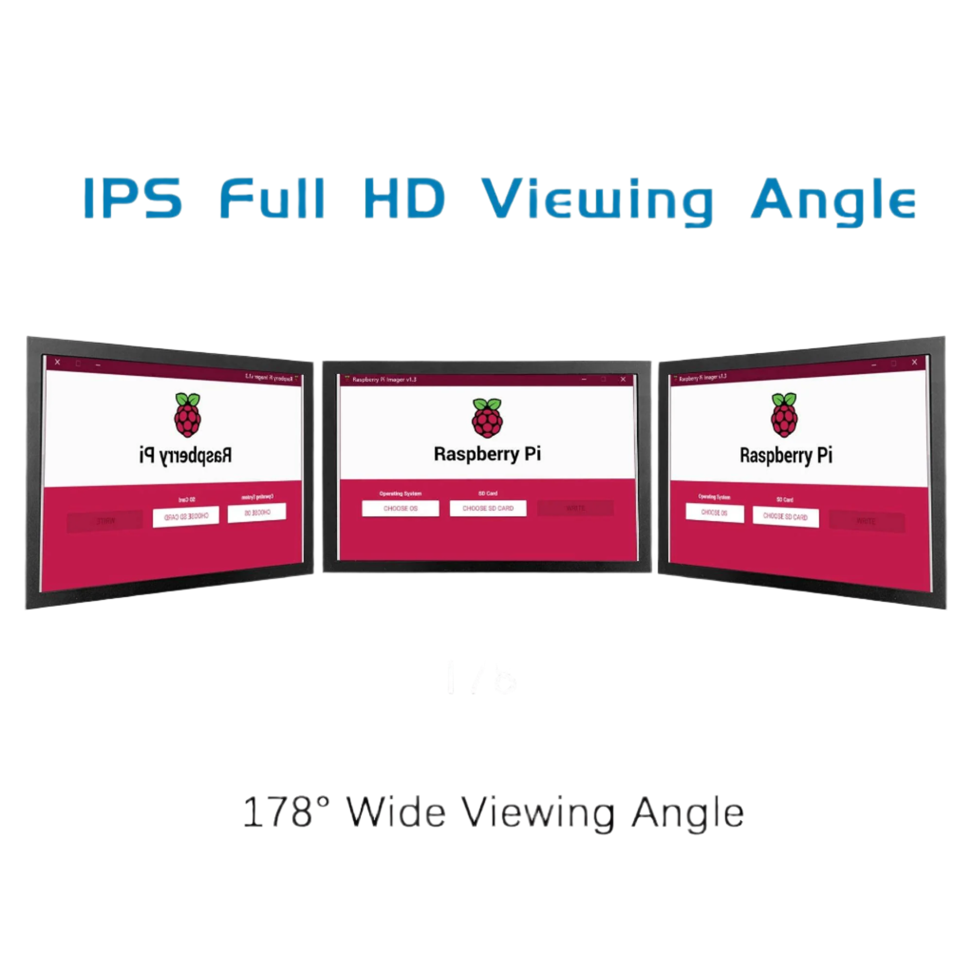 Raspberry Pi 7 Inch NONTouch Screen IPS 1024x600 HD LCD HDMI - TKINGS