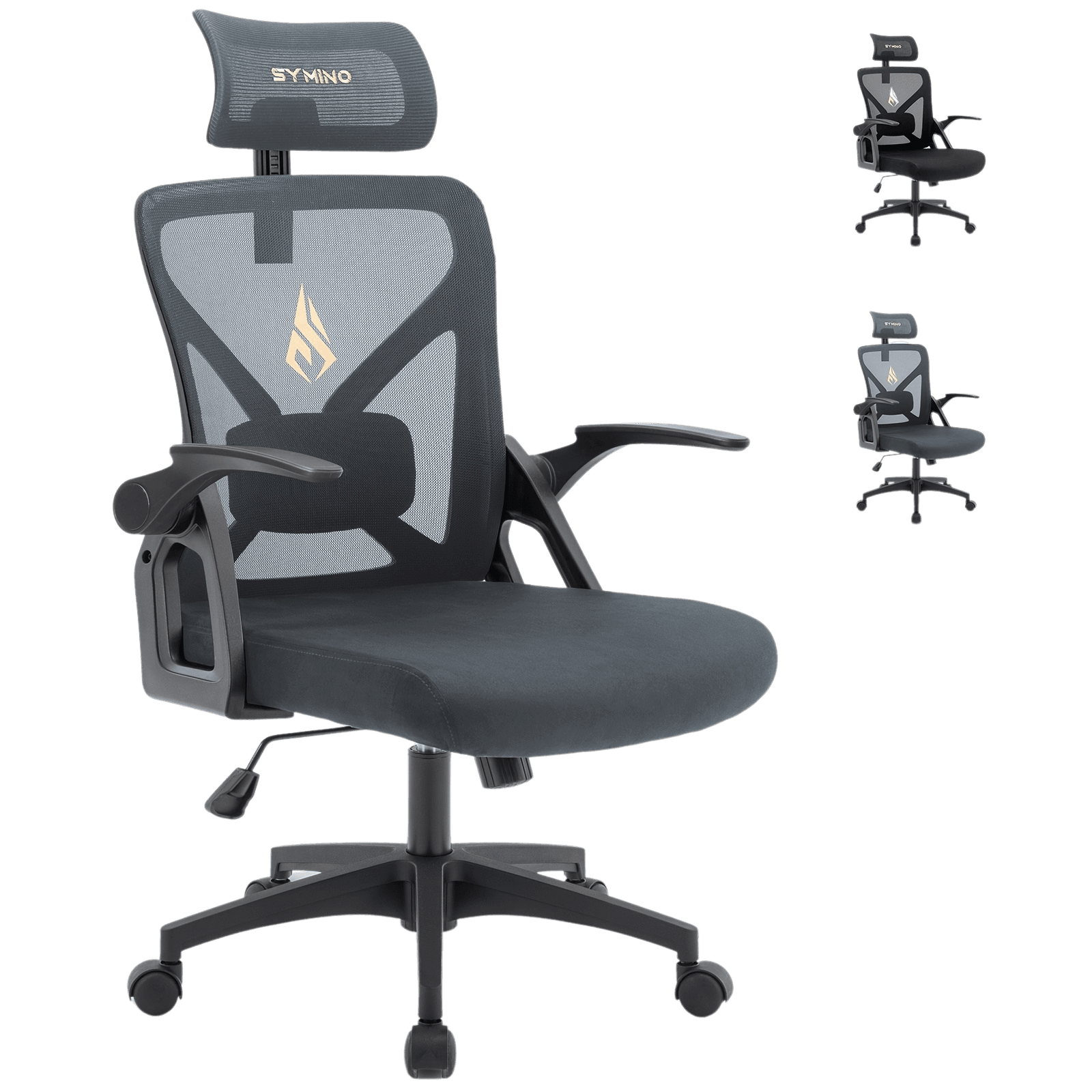Ergonomic Office Chair with Adjustable Headrest, Armrests, Lumbar Support 150kg - TKINGS