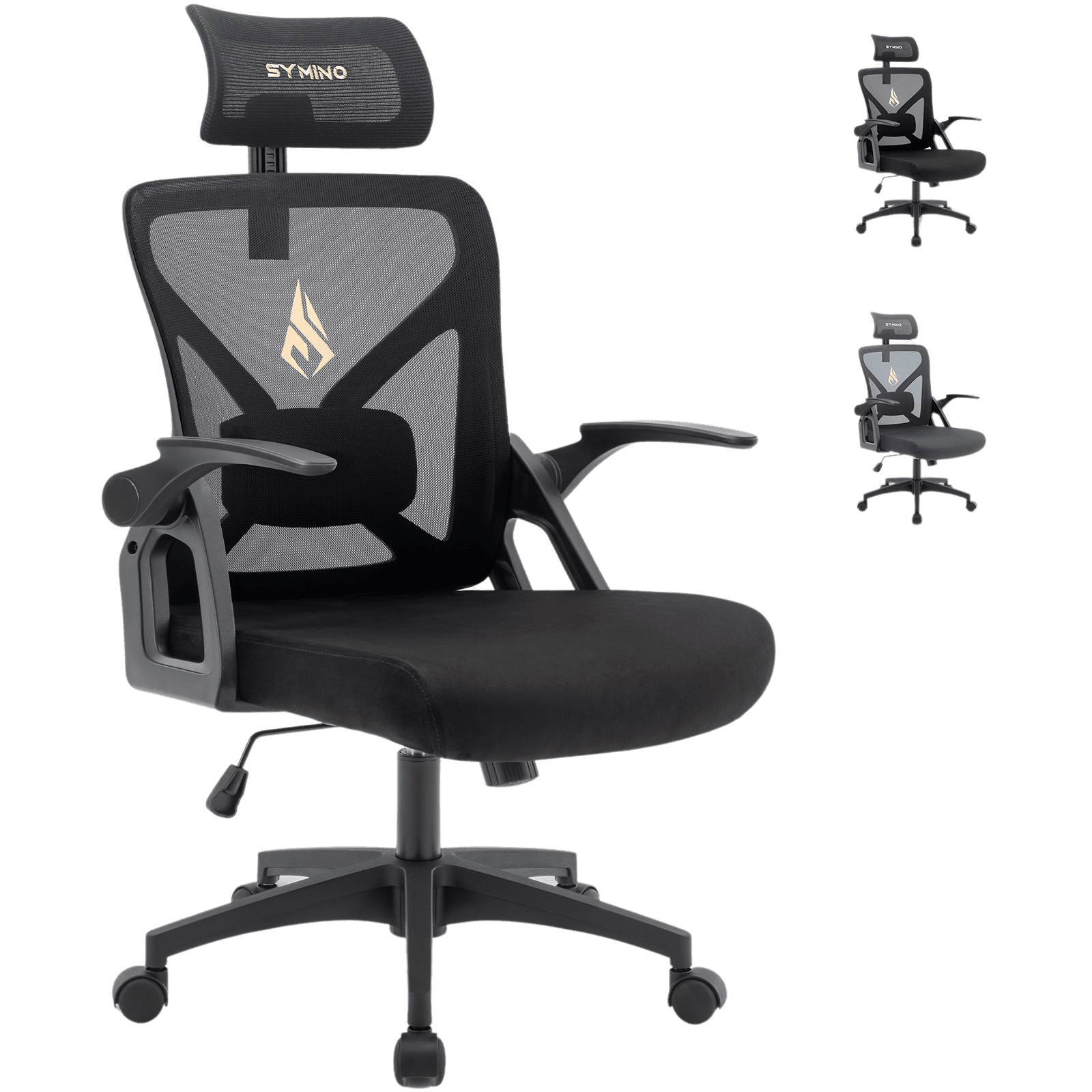 Ergonomic Office Chair with Adjustable Headrest, Armrests, Lumbar Support 150kg - TKINGS
