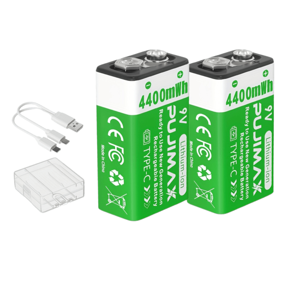 9V Rechargeable Lithium Battery with Type-C Charging Port - TKINGS