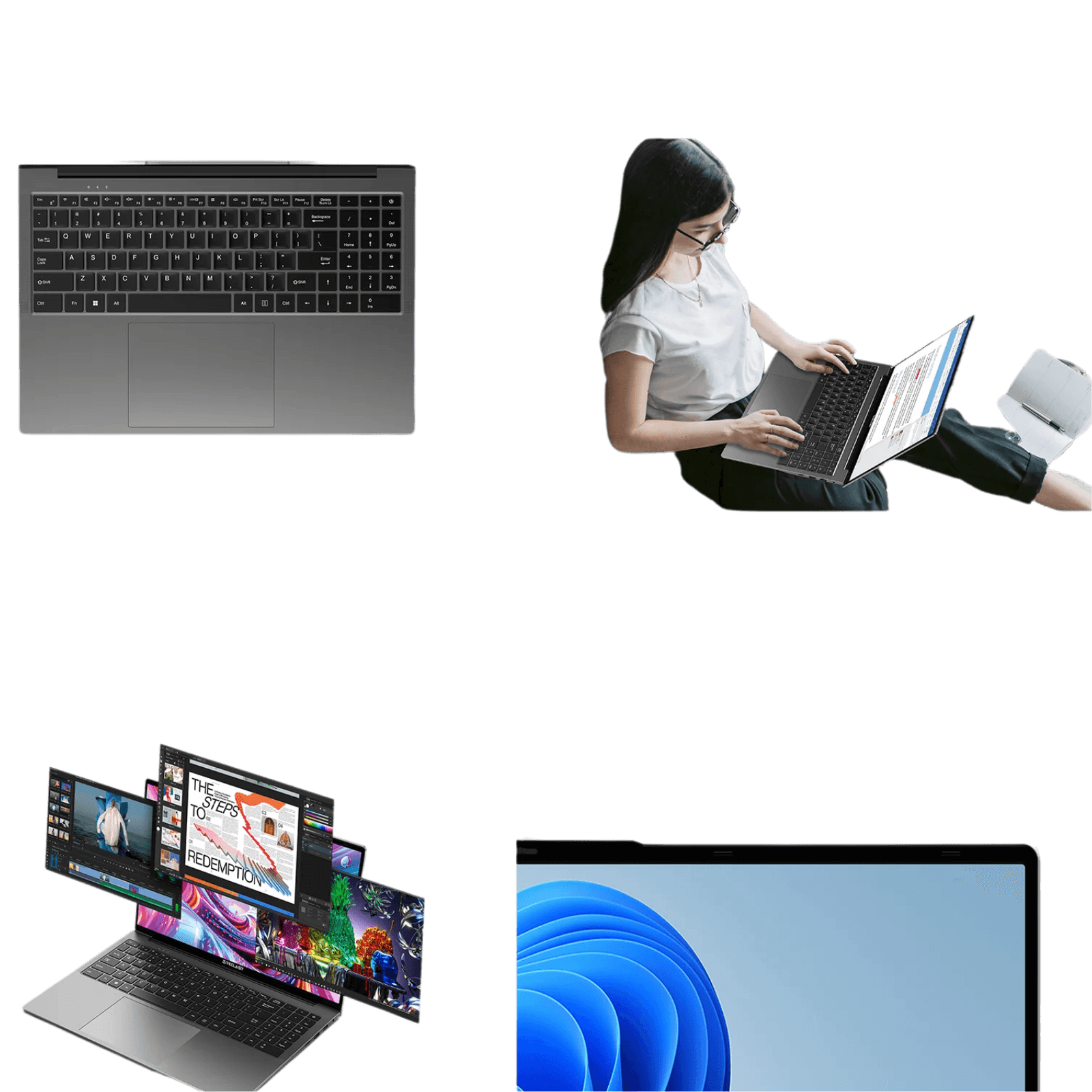 F16 Air 16'' Laptop Flip 180 degree, 16GB + 512GB, for Intel N95 CPU - TKINGS