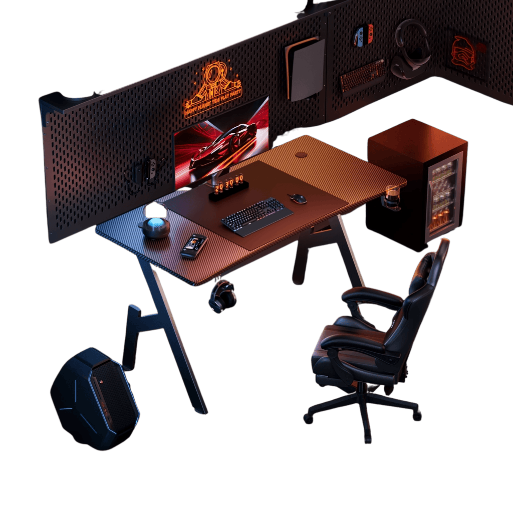 Sturdy Gaming Desk with Carbon Fiber Coating - TKINGS
