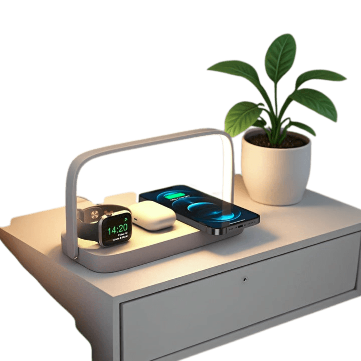 Wireless Charger 4-in-1 Charging Station with Desk Lamp Foldable - TKINGS