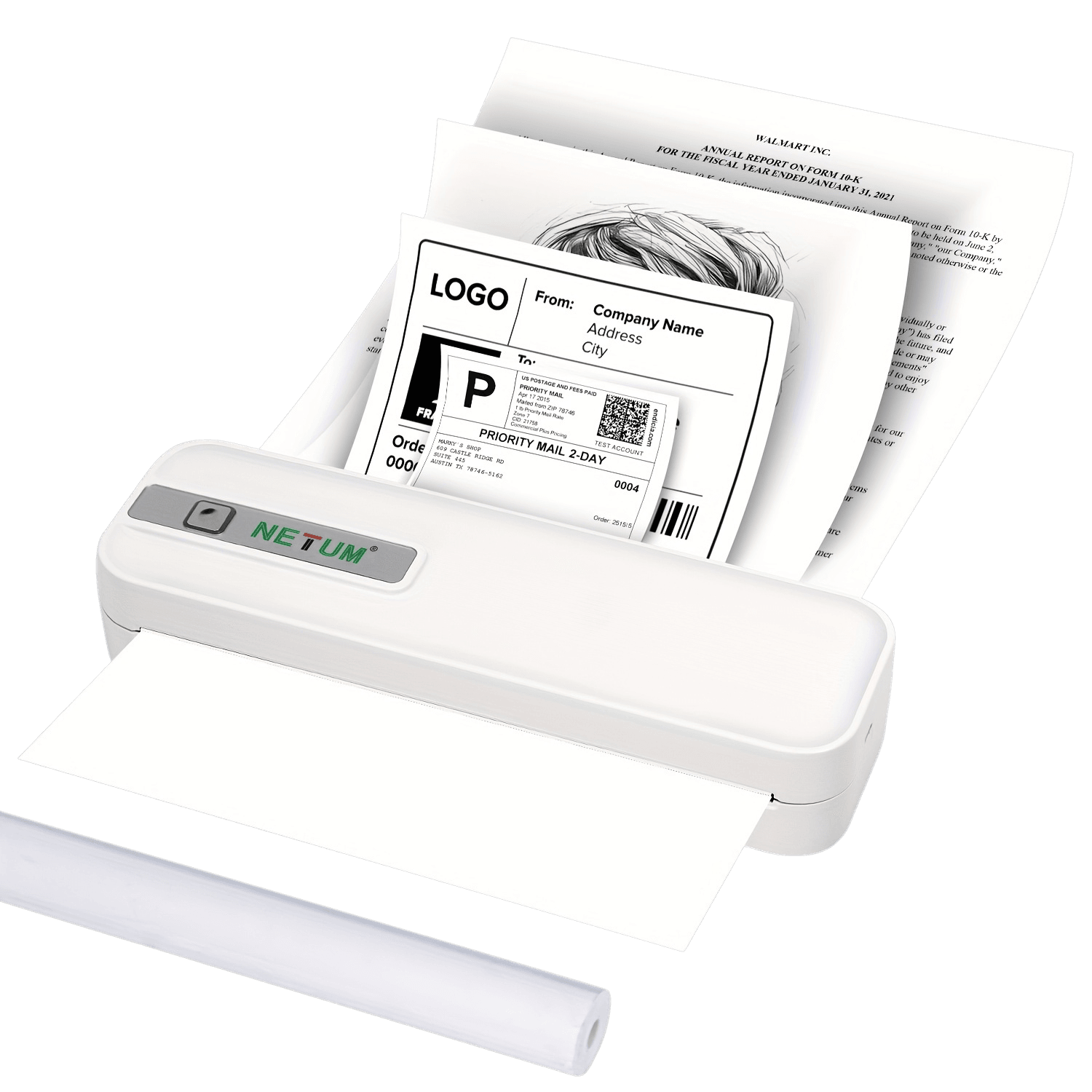 Thermal Printer Wireless and USB Rechargable - TKINGS