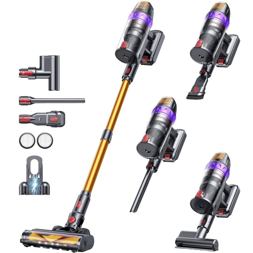 600W 65KPA Suction Power Cordless Vacuum Cleaner Handheld Smart - TKINGS
