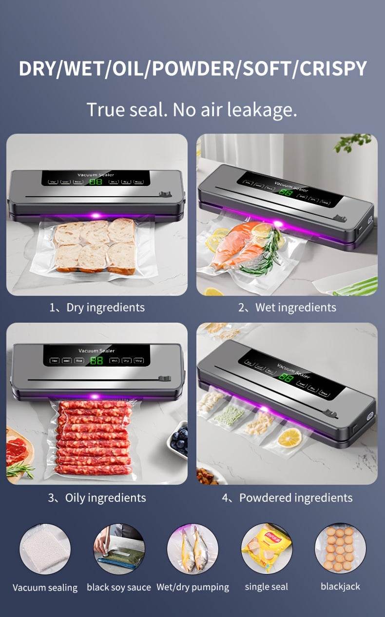 Vacuum Sealing Machine with Digital Display And 10 Bags - TKINGS