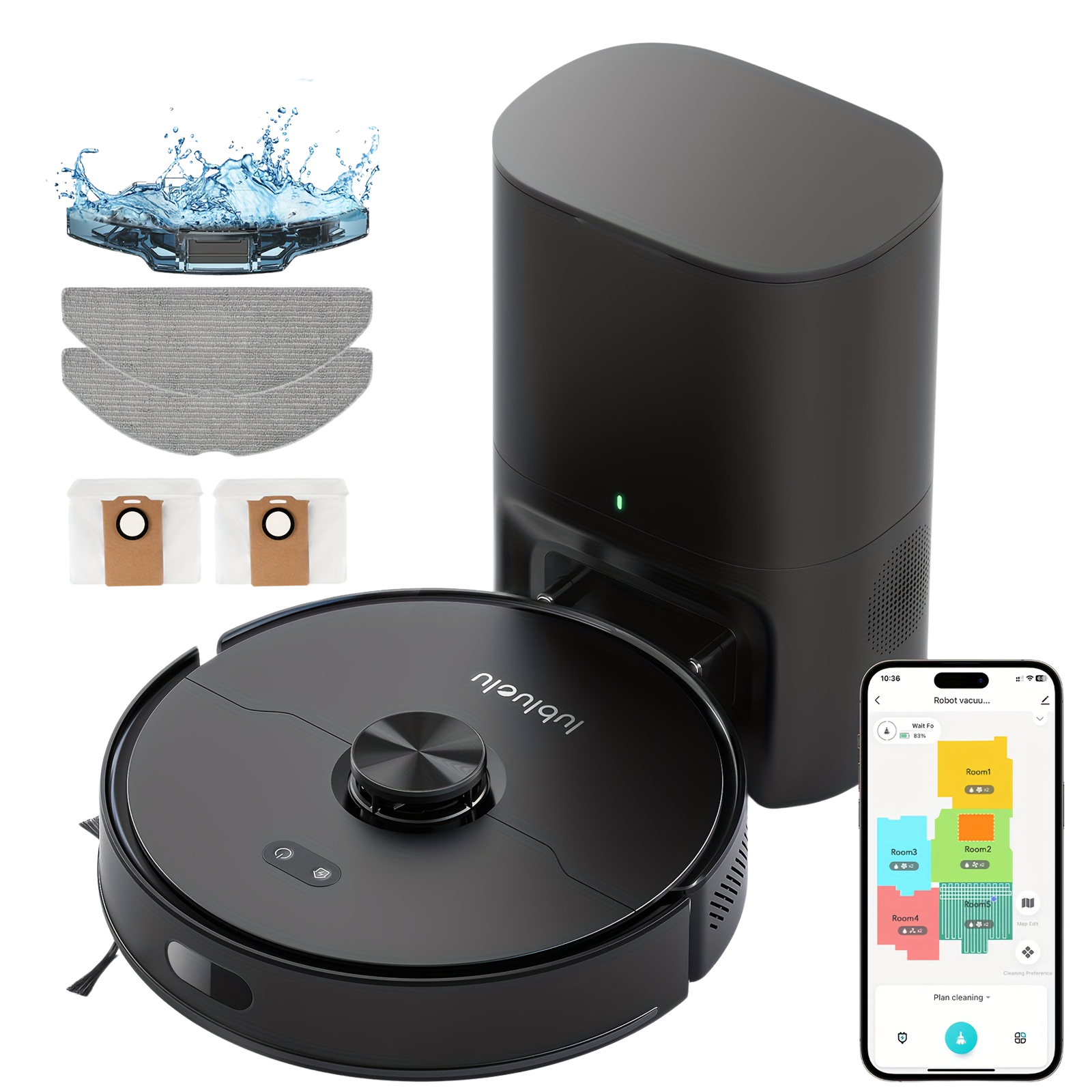 Lubluelu L15 Robot Vacuum And Mop Combo 6500Pa