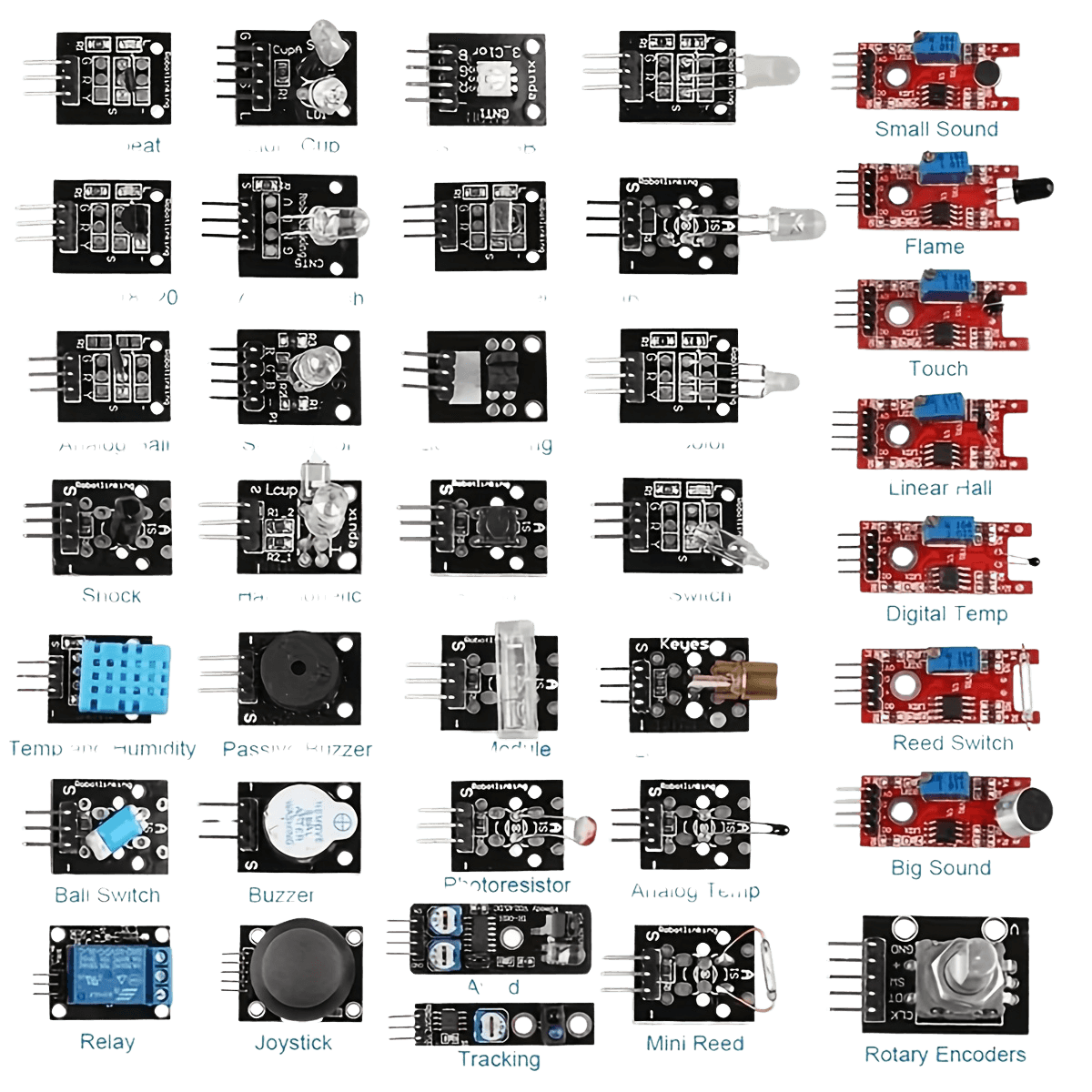 37 Sensor Modules Starter Kit Compatible with Arduino - TKINGS
