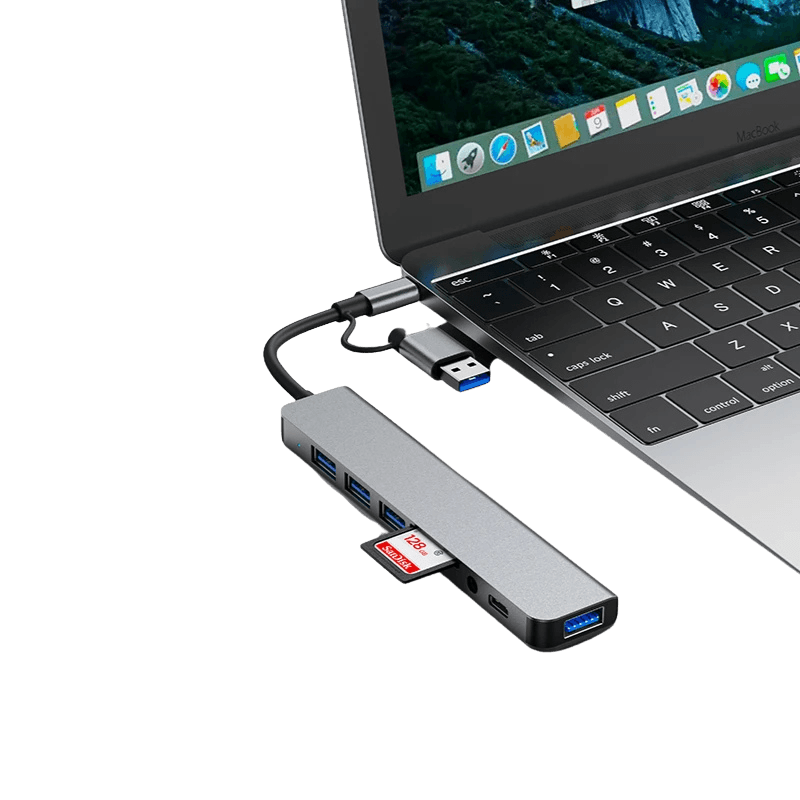 Type C Docking Station USB 2.0 Port TF SD Card Reader - TKINGS