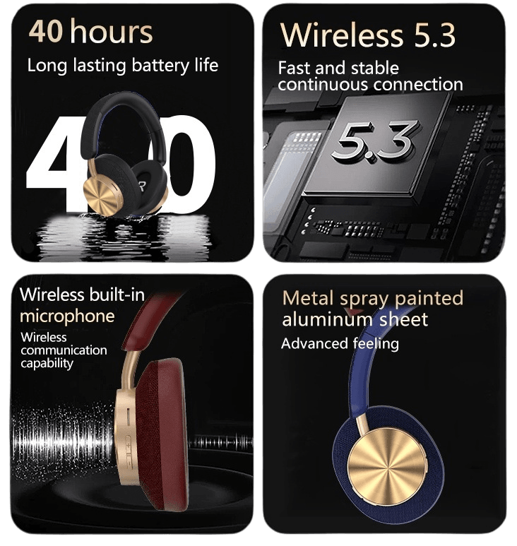 Headband Headphones V5.3| Powerful Bass Clear Stereo Sound - TKINGS