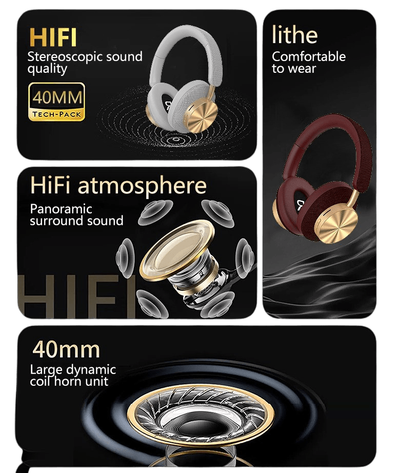 Headband Headphones V5.3| Powerful Bass Clear Stereo Sound - TKINGS