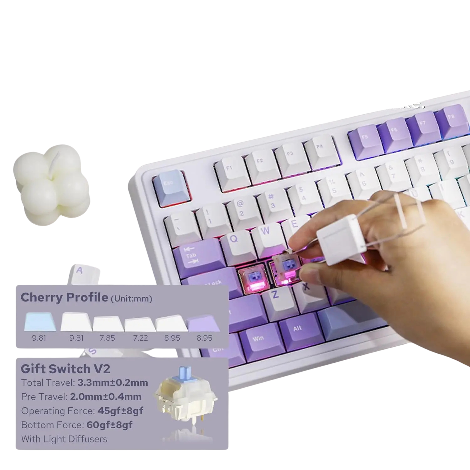 AJAZZ AK980 Mechanical Gaming keyboard 98-Key Gasket Structure