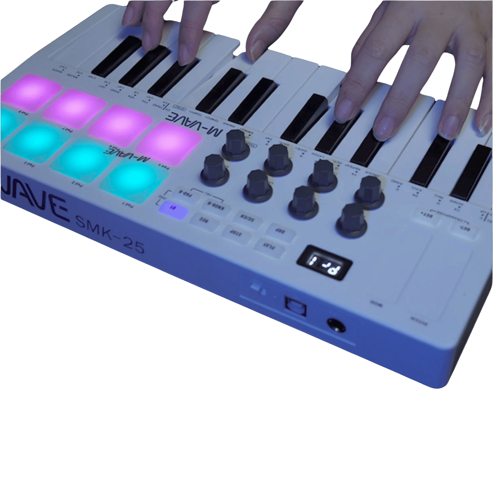 MIDI Control Keyboard Mini Portable USB Controller with 25 Velocity Keys - TKINGS