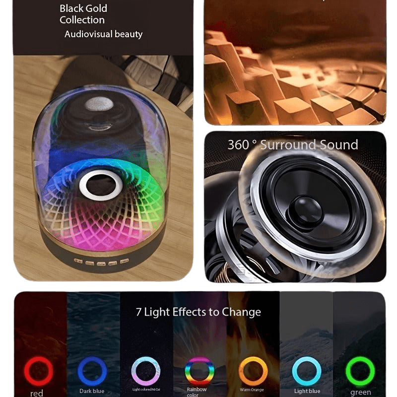 Wireless Home Theater Speakers - USB Charging, Stereo, Diamond Effect - TKINGS