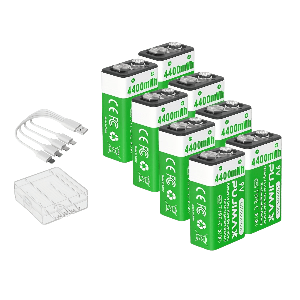 9V Rechargeable Lithium Battery with Type-C Charging Port - TKINGS