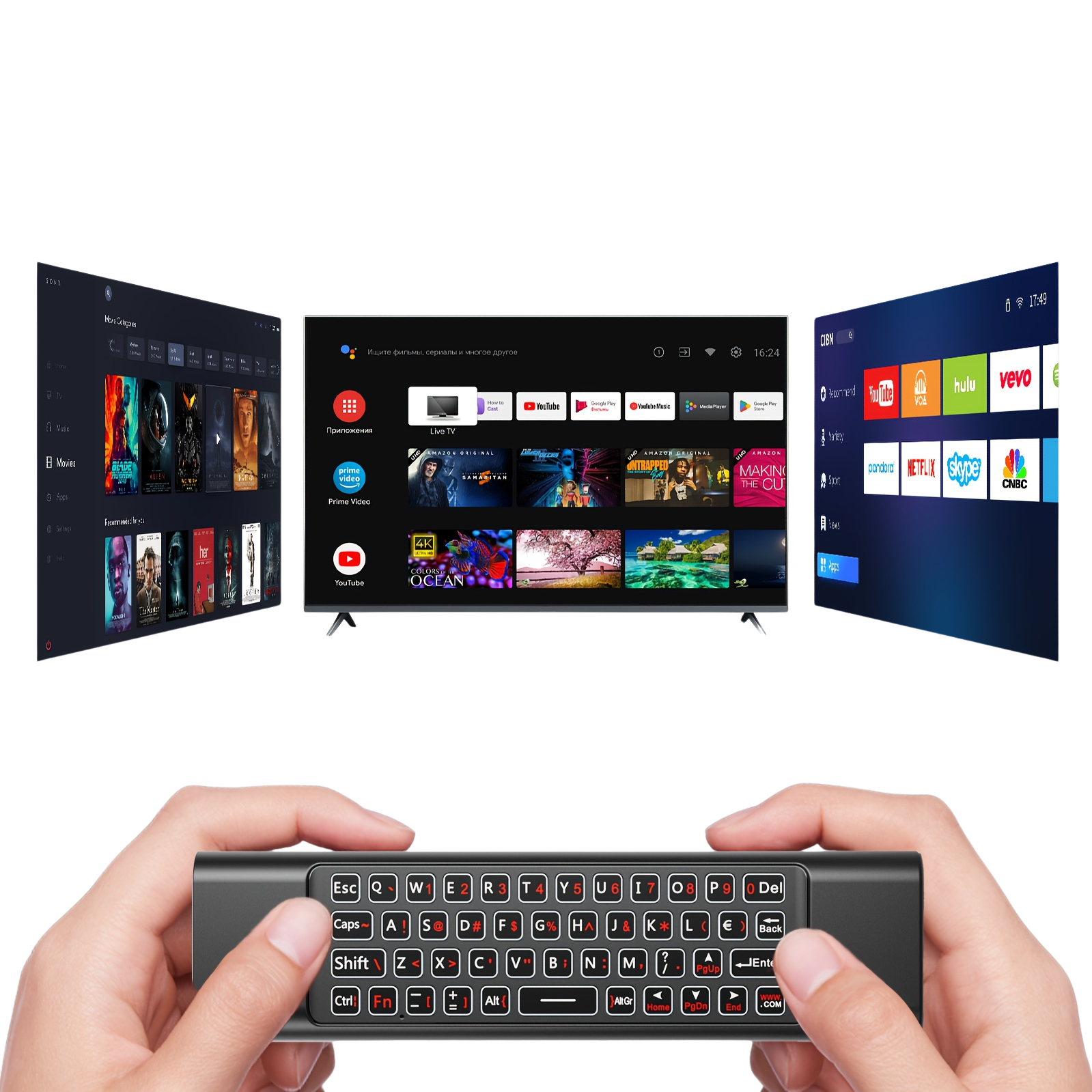 Mini M3 Tri-Mode Wireless Keyboard Remote Control