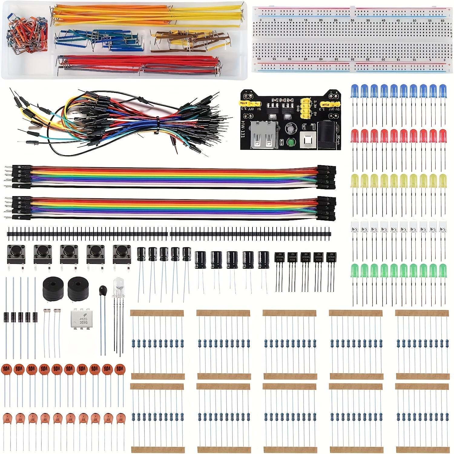 Premium STEM Starter Kit 65pcs Jumper Wires & Sensor Modules - TKINGS