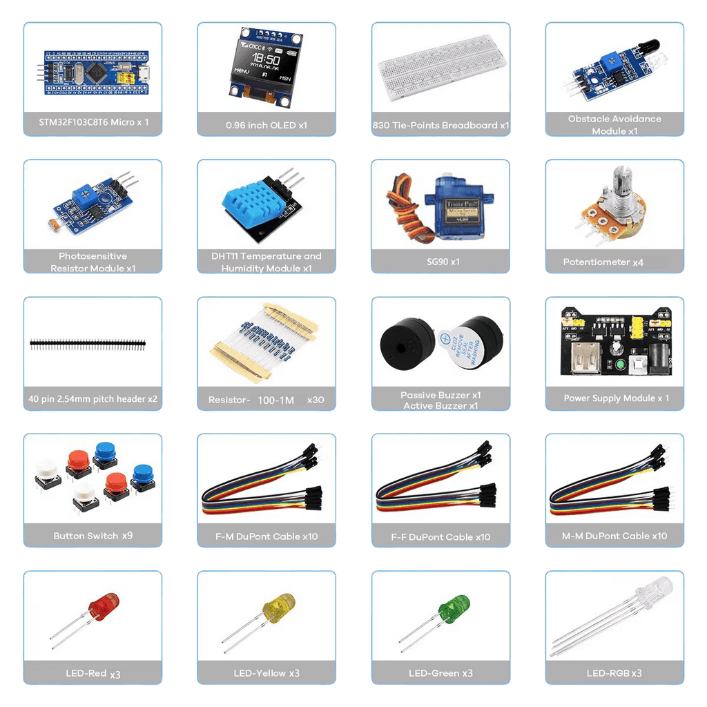 STM32 complete sensor module learning kit for Arduino/ESP32/Raspberry Pi - TKINGS