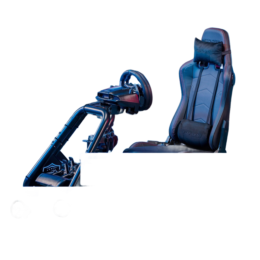 Image from Driving Simulator Cockpit, Racing Steering Wheel and Pedal Structure, Automotive Simulation Platform - Copy