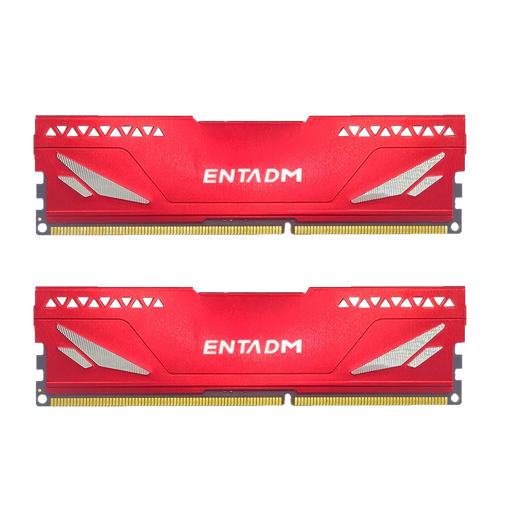 Image from ENTADM 8GB 1600MHz DDR3 RAM, High-Performance 1.5V Desktop DIMM Module with Red Hexagonal Design & White Accents, Ideal for Gamers and Enthusiasts, Performance Enhancement | Sleek Design | Quality Components - Copy