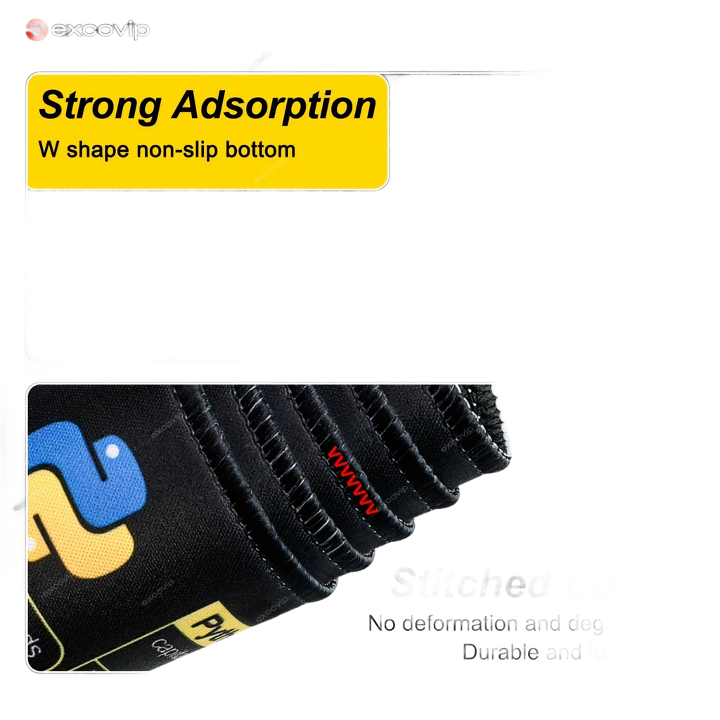 Image from EXCOVIP Python Programming Cheat Sheet Mouse Pad - Large, Washable & Non-Slip Desk Mat for Coders and Designers - Copy