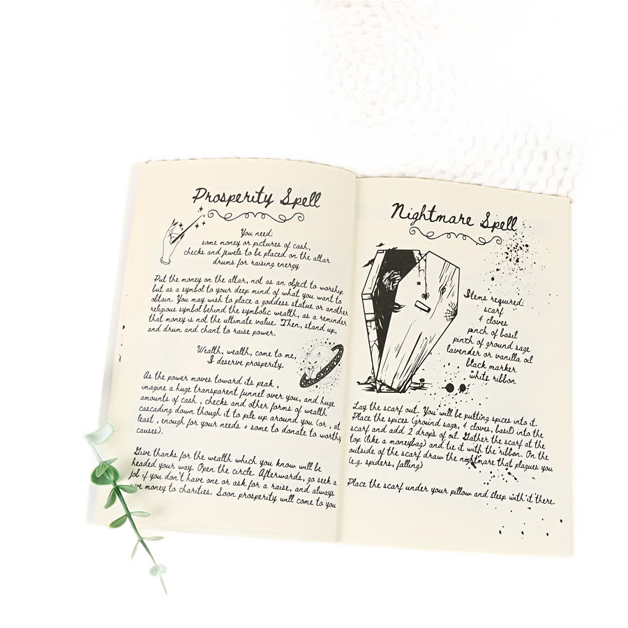 Image from Old Witch's Spellbook - Ancient Witch's Spellbook with 66 Pages of Ancient Incantations - The Shadow Book of Wicca - Copy