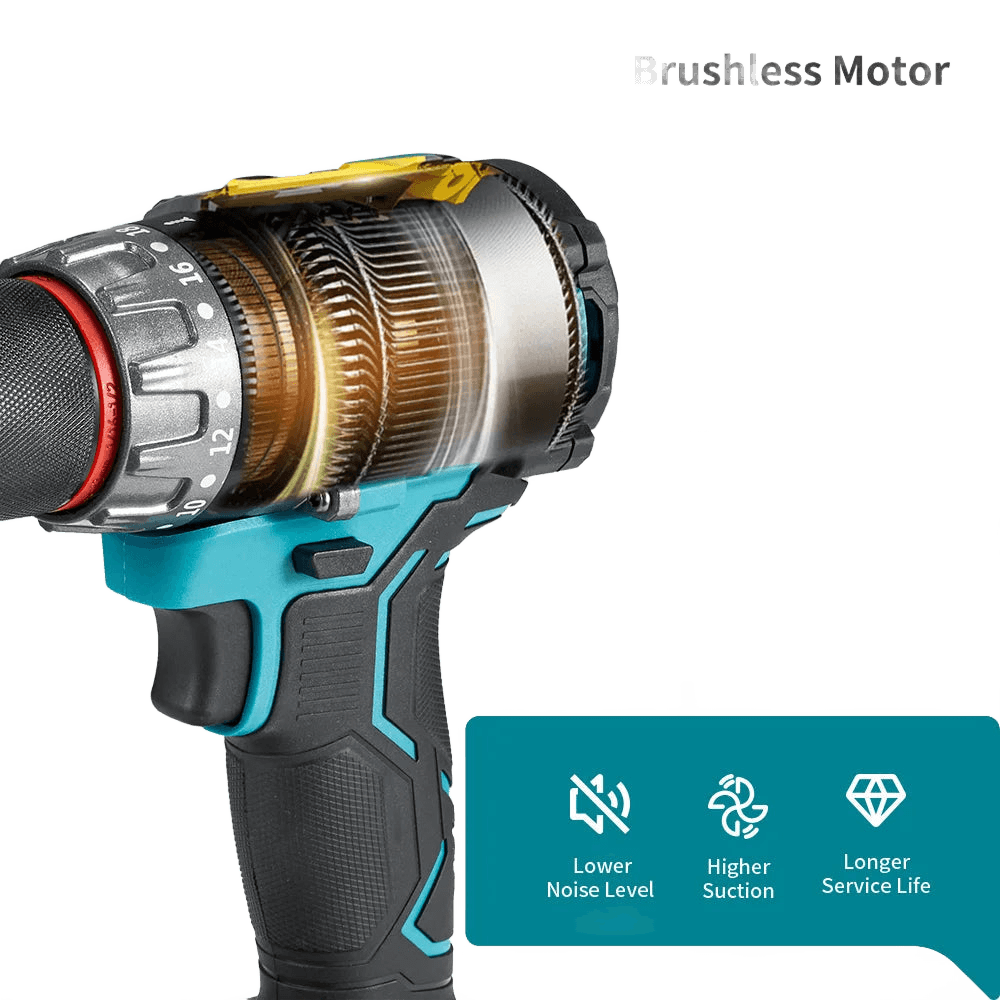 YOFIDRA 700N.M Brushless Electric Impact Drill Cordless Screwdriver - TKINGS