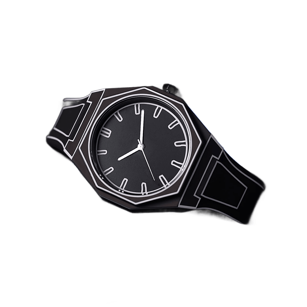 Preppy Style Men'S Watch - Quartz Movement, Silicone Band - TKINGS