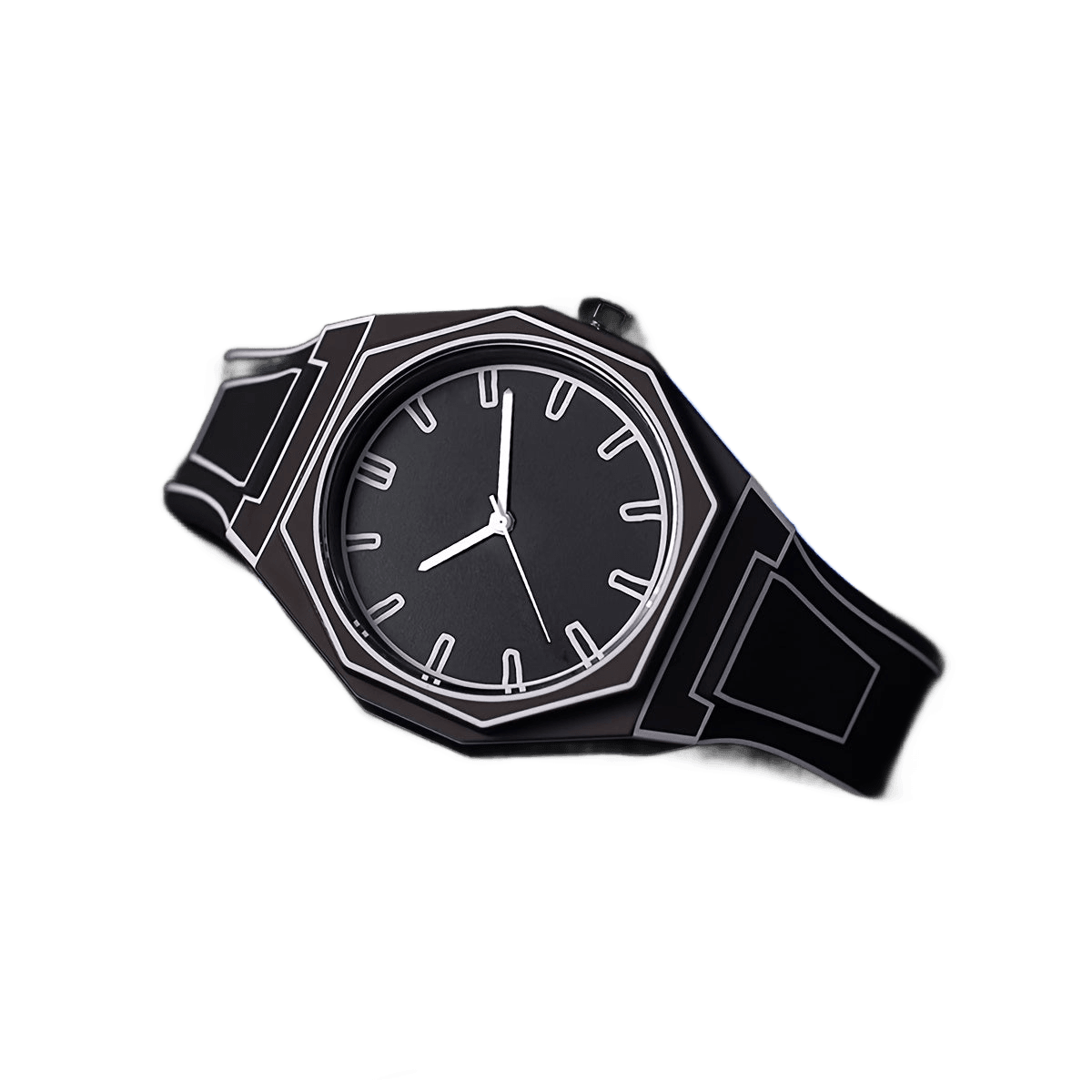 Preppy Style Men'S Watch - Quartz Movement, Silicone Band - TKINGS