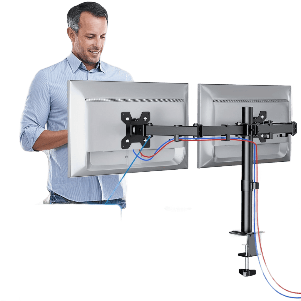 Monitor Stand, Capable of Holding 2 Monitors, Suitable for 33.02-81.28 cm - TKINGS
