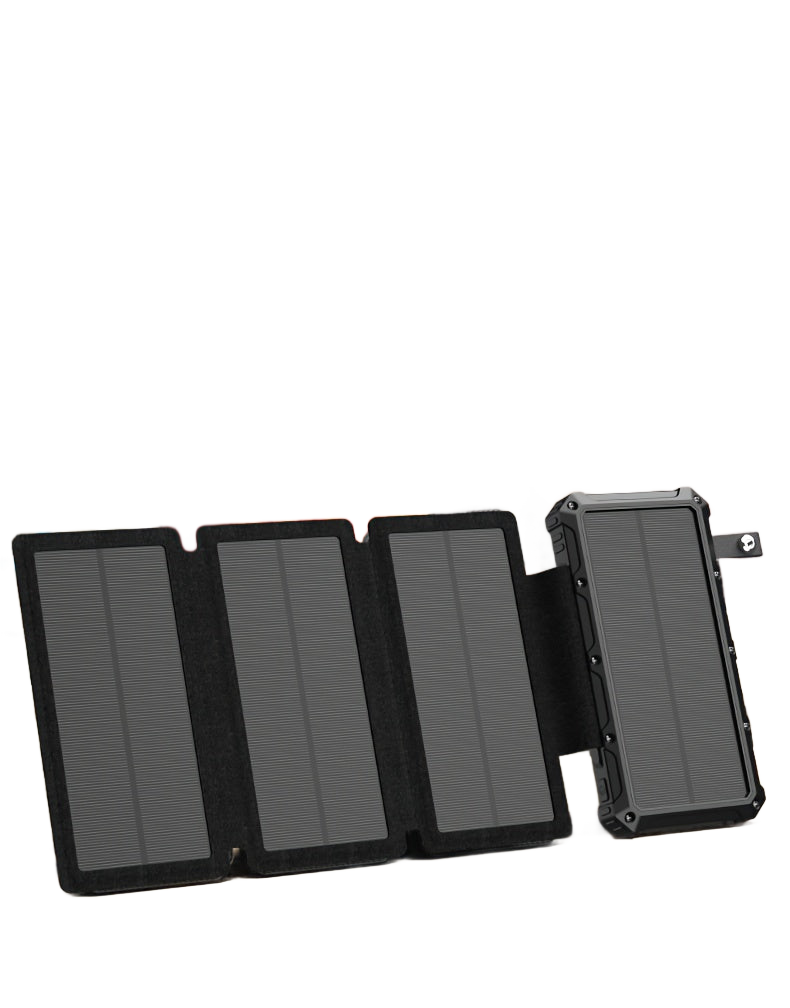 Image from EAGET 4-Foldable Solar Panels 8W High Conversion Efficiency 20000mAh Portable Power Bank with 3A Fast Charging, 2 USB Outputs & USB-C, Compatible with Smartphones, Tablets, Laptops for Outdoor Camping, Hiking, Travel, Solar P - Copy