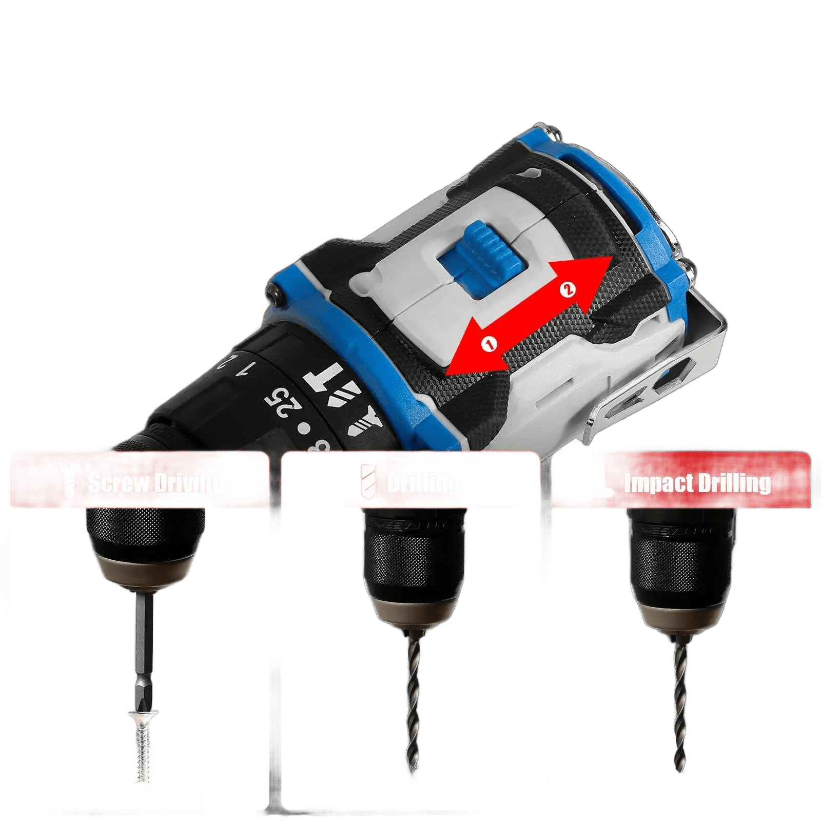 21V Brushless Cordless Drill Set Electric Screwdriver 25 + 1 - TKINGS