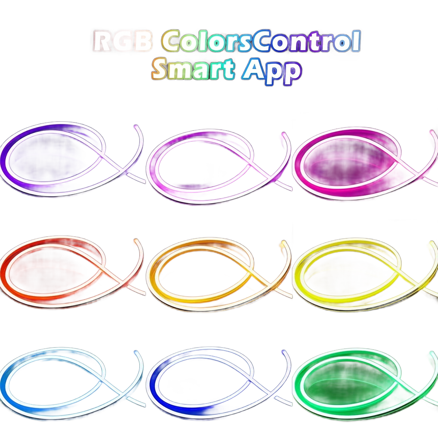 Image from Mexllex Upgraded Smart RGB Neon LED Strip With App/Remote Control, Multiple Modes, Timer Function, Music Sync Gaming LED Strip Lights For Bedroom, Room Decoration - Copy